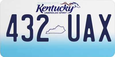 KY license plate 432UAX
