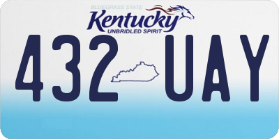 KY license plate 432UAY