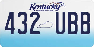 KY license plate 432UBB
