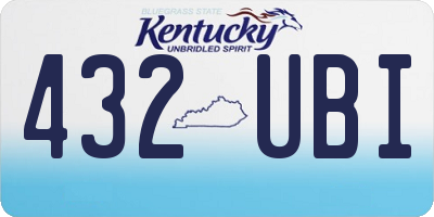 KY license plate 432UBI