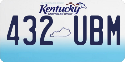 KY license plate 432UBM