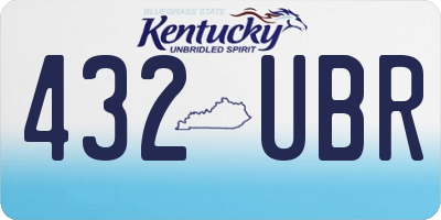 KY license plate 432UBR