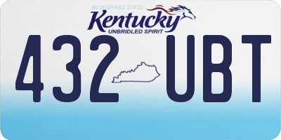 KY license plate 432UBT
