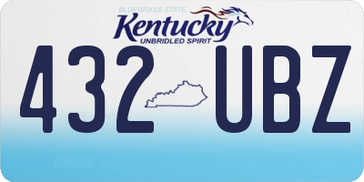 KY license plate 432UBZ