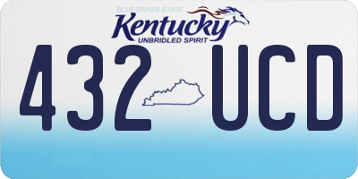 KY license plate 432UCD