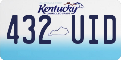 KY license plate 432UID