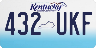 KY license plate 432UKF