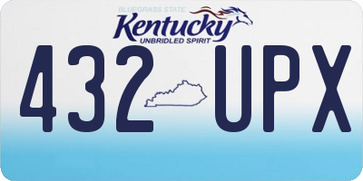 KY license plate 432UPX