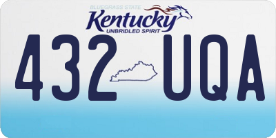 KY license plate 432UQA