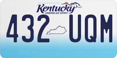 KY license plate 432UQM