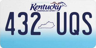 KY license plate 432UQS