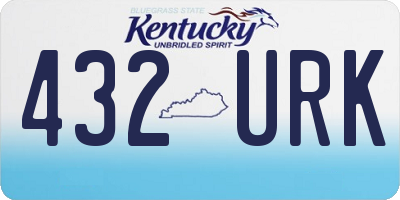 KY license plate 432URK