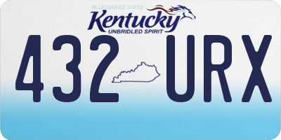 KY license plate 432URX