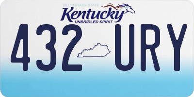 KY license plate 432URY