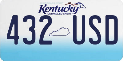 KY license plate 432USD