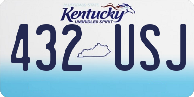 KY license plate 432USJ