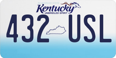KY license plate 432USL