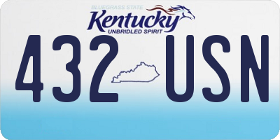 KY license plate 432USN