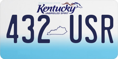 KY license plate 432USR
