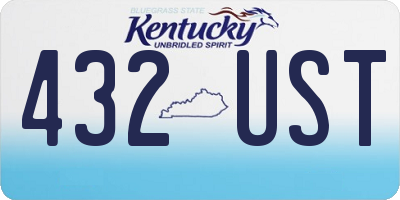KY license plate 432UST