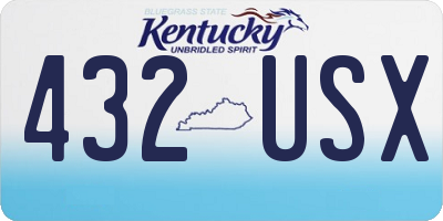 KY license plate 432USX