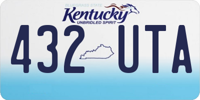 KY license plate 432UTA
