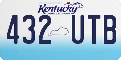 KY license plate 432UTB