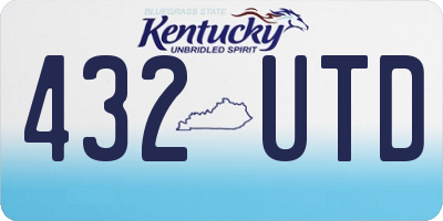 KY license plate 432UTD