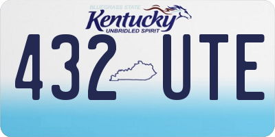 KY license plate 432UTE