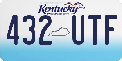 KY license plate 432UTF