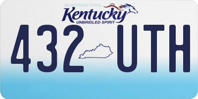 KY license plate 432UTH