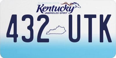 KY license plate 432UTK