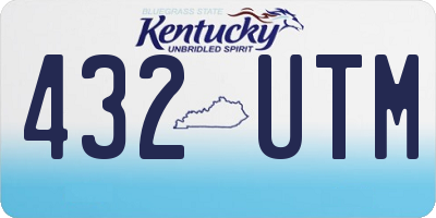 KY license plate 432UTM