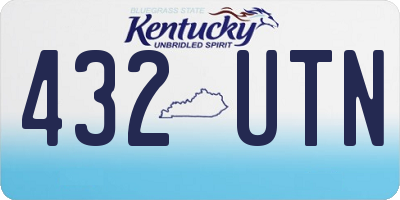 KY license plate 432UTN