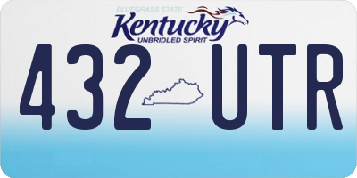 KY license plate 432UTR