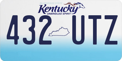 KY license plate 432UTZ