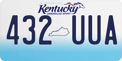 KY license plate 432UUA