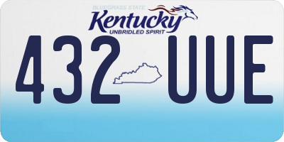 KY license plate 432UUE