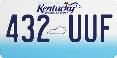 KY license plate 432UUF