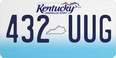 KY license plate 432UUG