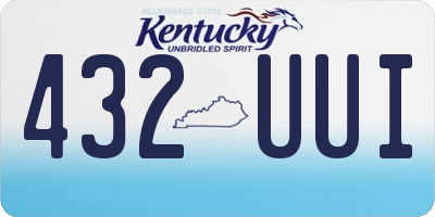 KY license plate 432UUI