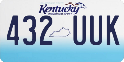 KY license plate 432UUK