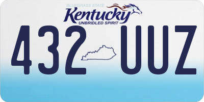 KY license plate 432UUZ
