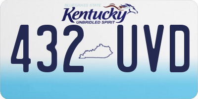 KY license plate 432UVD