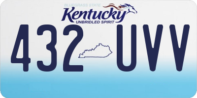 KY license plate 432UVV