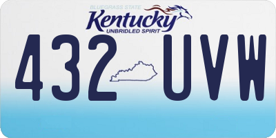 KY license plate 432UVW