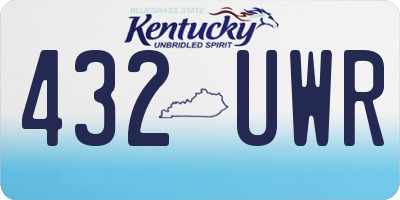 KY license plate 432UWR