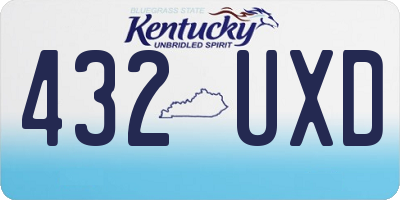 KY license plate 432UXD