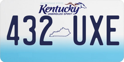 KY license plate 432UXE