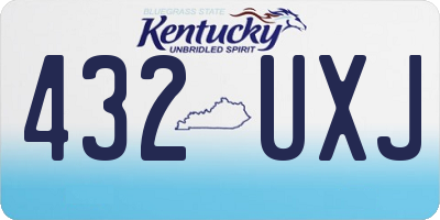 KY license plate 432UXJ